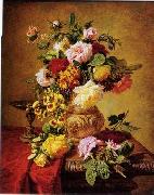 Floral, beautiful classical still life of flowers.109 unknow artist